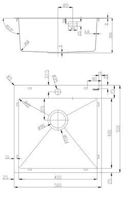 Мойка нержавеющая Fabiano BR 50x50 Celldecor
