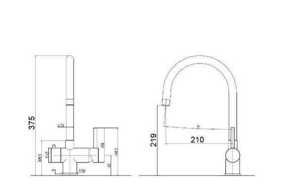 Змішувач для кухні Fabiano FKM-31.3 Beige (комб.)