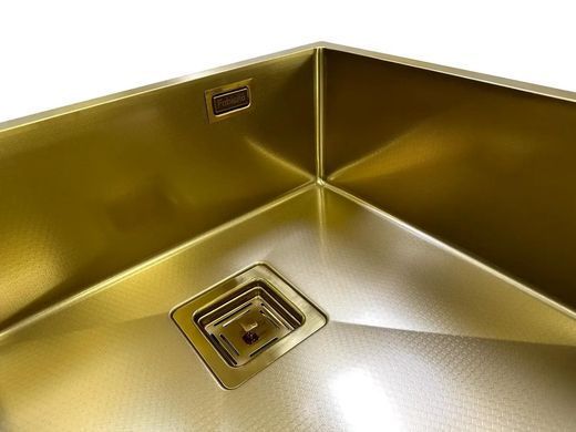 Мийка нержавіюча Fabiano Quadro 49 Celldecor Nano Gold