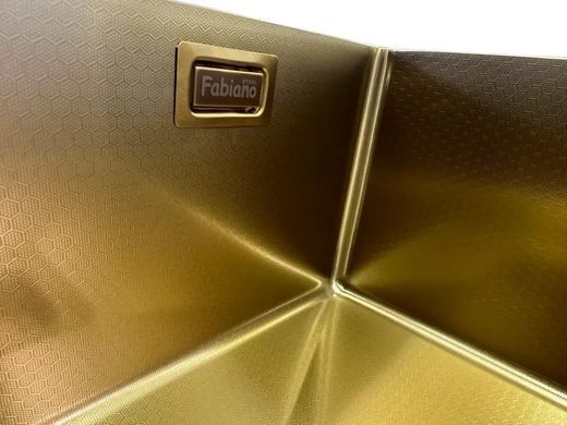 Мийка нержавіюча Fabiano Quadro 49 Celldecor Nano Gold