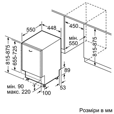 Вбудовувана посудомийна машина BOSCH SPV66TX01E