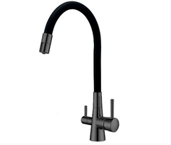 Змішувач для кухні Fabiano FKM 3126 SS Flex Nano Graphite