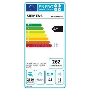 Встраиваемая посудомоечная машина SIEMENS SN61HX08VE